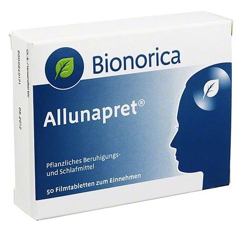 Pflichttext: Allunapret® Filmtabletten, Wirkstoffe: Trockenextrakt aus Baldrianwurzel, Trockenextrakt aus Hopfenzapfen, Unruhezustände und nervös bedingte Einschlafstörungen. Zu Risiken und Nebenwirkungen lesen Sie die Packungsbeilage und fragen Sie Ihren Arzt oder Apotheker.