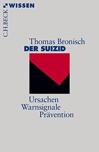 Buch: "Der Suizid: Ursachen, Warnsignale, Prävention" von Thomas Bronisch | Beschreibung: "Bis zum heutigen Tag ist der Suizid ein Tabu geblieben. Zum Beispiel ist wenig bekannt, dass in der Bundesrepublik schon seit Jahren die Zahl der Suizidtoten die der Verkehrstoten fast um das Doppelte übersteigt. Dieses Buch gibt einen Überblick über die Hintergründe von Suizid und Suizidversuch, und es informiert über Erscheinungsformen, Ursachen, Warnsignale, Prävention und Therapie. Die 6. Auflage enthält erstmals ein Kapitel über Suizid und Sterbehilfe. Veränderungen im Bereich der Prävention führten zu einer vollständigen Umarbeitung dieses Kapitels und zu einer Ergänzung durch "Postvention", der Nachsorge von Betroffenen von Suizidopfern." (Amazon)