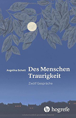 Buch: "Des Menschen Traurigkeit: Zwölf Gespräche - Warum läuft aktuell die sogenannte Coolness der Traurigkeit den Rang ab? Warum wird Traurigkeit zunehmend medikalisiert? Warum ist Traurigkeit das menschlichste aller Gefühle? Und: Können Tiere traurig sein? Zwölf Gespräche mit Philosophen, Psychiatern, Kulturwissenschaftlern und Psychoanalytikerinnen rücken aus unterschiedlichen Perspektiven die Traurigkeit ins Zentrum. Auch um ein gutes Wort für sie einzulegen." (Amazon)