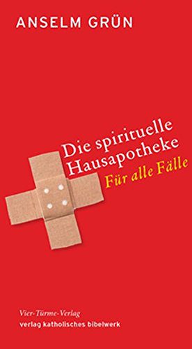 Buch von Anselm Grün: "Die spirituelle Hausapotheke - für alle Fälle" - Kennen Sie solche Tage? Das Leben stellt uns ein Bein, Ärger und Verdruss verdüstern uns den Tag und wir haben das Gefühl, dass uns keiner liebt... Dann ist es gut, auf den Rat der Alten zu vertrauen. Ein solcher Alter ist der Wüstenvater Evagrius Ponticus, der sich gegen die negativen Gedanken wehrt. Er zeigt uns, wie wir die Bibel im täglichen Leben für Gesundheit, Lebensfreude und Wohlbefinden konkret nutzen können. Pater Anselm Grün bringt uns diese Worte näher und stellt seine wichtigsten Heilmittel vor. (Amazon, 3896808214)