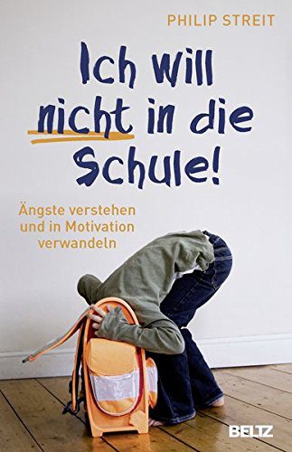 Ich will nicht in die Schule - Ängste verstehen und in Motivation verwandeln | Beschreibung: "Ob Bauchschmerzen, Angst vor der nächsten Klassenarbeit oder ein sturer Lehrer – für Kinder und Jugendliche jeden Alters kann Schule zur Qual werden. Dieses Buch hilft Eltern, die Signale rechtzeitig zu erkennen, Hindernisse zu überwinden und das Selbstvertrauen ihres Kindes zu stärken. Je früher es einem Kind gelingt, negative Gefühle in Worte zu fassen und bewusst damit umzugehen, desto leichter fallen schulische Herausforderungen und Konfrontationen im Alltag. Denn jede Angst birgt auch das Potenzial für Mut, Ehrgeiz und Konzentration. Vom Schulweg bis zum Prüfungsstress zeigt der erfahrene Psychologe Philip Streit, wie Eltern ihre Kinder unterstützen können, Ängste in Stärken zu verwandeln." (Amazon)