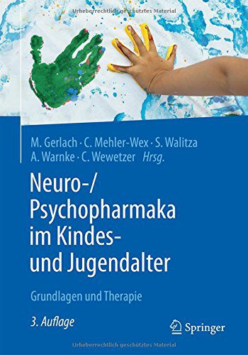 Neuro-/Psychopharmaka im Kindes- und Jugendalter: Grundlagen und Therapie | Beschreibung: "Dieses Buch vermittelt einen umfassenden Überblick über das aktuelle Wissen auf dem Gebiet der Neuropsychopharmakologie im Kindes- und Jugendalter. Im ersten Teil werden die Grundlagen der Neuro-Psychopharmakologie dargelegt, um ein tieferes Verständnis der Therapieprinzipien sowie der Besonderheiten der Neuro-Psychopharmakologie bei Kindern und Jugendlichen zu erhalten. Rechtliche und ethische Fragen im Praxisalltag werden eingehend erörtert. Im speziellen Teil werden die verschiedenen Arzneistoffgruppen ausführlich behandelt. Im dritten Teil wird die störungsspezifische und symptomorientierte Medikation praxisorientiert beschrieben und kritisch bewertet, so dass der Arzt über eine klare Handlungsanleitung verfügt. Die 3. Auflage wurde aktualisiert und auf dem neusten wissenschaftlichen Stand gebracht. Dieses Nachschlagewerk besticht durch die komprimierte und einheitliche Darstellung mit vielen zweifarbigen Tabellen, Schemata und Abbildungen. Es wendet sich an Kinder- und Jugendpsychiater und -psychotherapeuten, Pädiater, Allgemeinmediziner, Psychologen, Pflegekräfte und Lehrer." (Amazon)