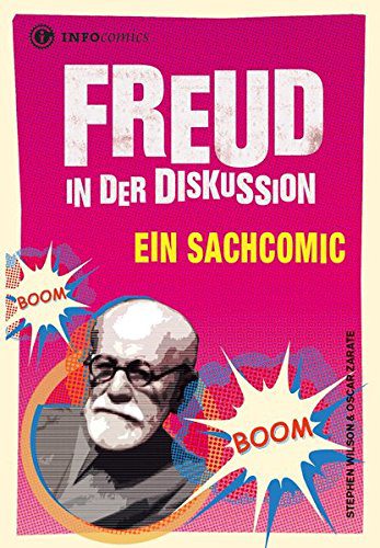 Freud in der Diskussion: Ein Sachcomic | Beschreibung: "Ich, Es und Übermut? Freud ist unbestritten eine der zentralen Figuren unserer modernen Kultur. Aber immer noch ist sein Werk Thema heftiger Kontroversen, wissenschaftlicher Debatten und Ziel vielerlei Verdächtigungen und Beschimpfungen. Lebte er heute, wäre schon mancher Shitstorm über ihn hinweggefegt: Freuds Theorie sei durch die lange Ausbildung eine Geheimwissenschaft, eine elitäre Verstehenskunst, die selbsterfüllende Prophezeiungen produziert und weit entfernt von naturwissenschaftlicher Methodik ist. Und Freud als Person sei ein sexbesessener Quacksalber, drogensüchtig, ein Schamane, der kollektive Wahnvorstellung losgetreten hat. - Dieser Infocomic untersucht alle diese Vorwürfe, denn darunter ist zwar viel Bösartiges aber sicher auch Bedenkenswertes." (Amazon)