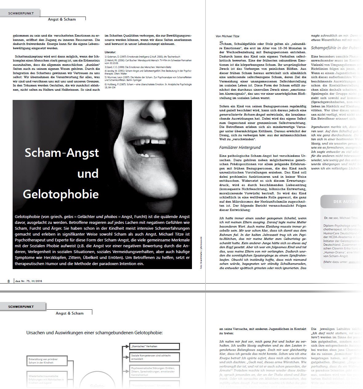 Gelotophobie / Angst ausgelacht zu werden (DAZ Artikel, gefunden unter angstselbsthilfe.de/wp-content/uploads/2016/09/daz-75_Scham-Angst-und-Gelotophobie.pdf am 04.09.2019)