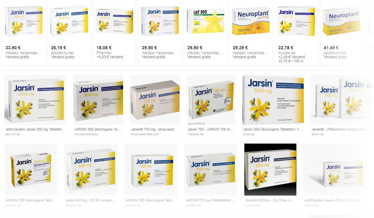 Jarsin 300 / 450 mg Johanniskraut gegen psychische Verstimmungen