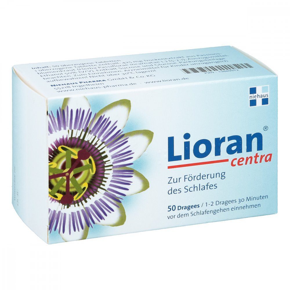 Lioran centra - zur Förderung des Schlafs (50 Dragees, bei Amazon)