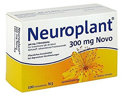 Pflanzliches Arzneimittel bei depressiven Verstimmungen: Neuroplant 300 / Neuroplant Novo bietet 'nur' 300mg Wirkstoff-Extrakt. Ob diese Menge wirklich ausreichend antidepressive Wirkung hat? (Amazon)