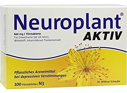 Neuroplant AKTIV 600 mg Johanniskraut-Trockenextrakt Tabletten (bei Amazon)