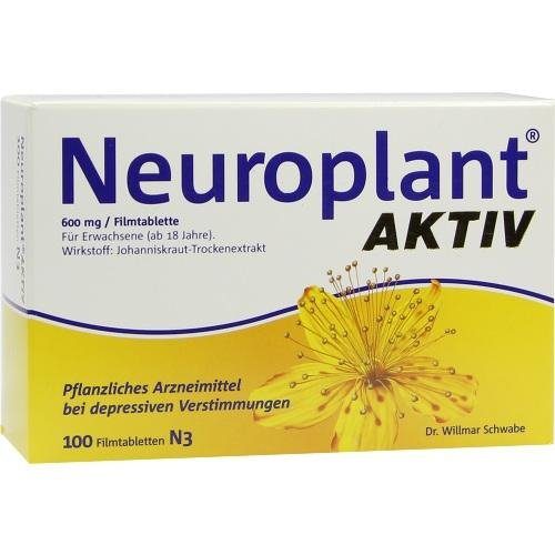 Neuroplant AKTIV - Johanniskraut-Präparat gegen leichte Depression, 600mg, 100 Stück, Amazon