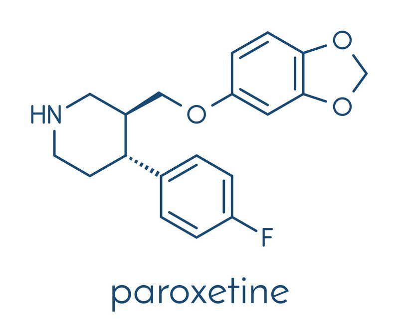 Paroxetin Antidepressivum - chemische Strukturformel (© molekuul.be / stock.adobe.com)