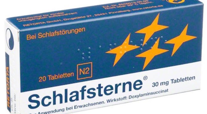 Schlafsterne Schlaftabletten | Rezeptfreie Schlafmittel bei Schlafstörungen auf Doxylamin-Basis (bei Amazon)