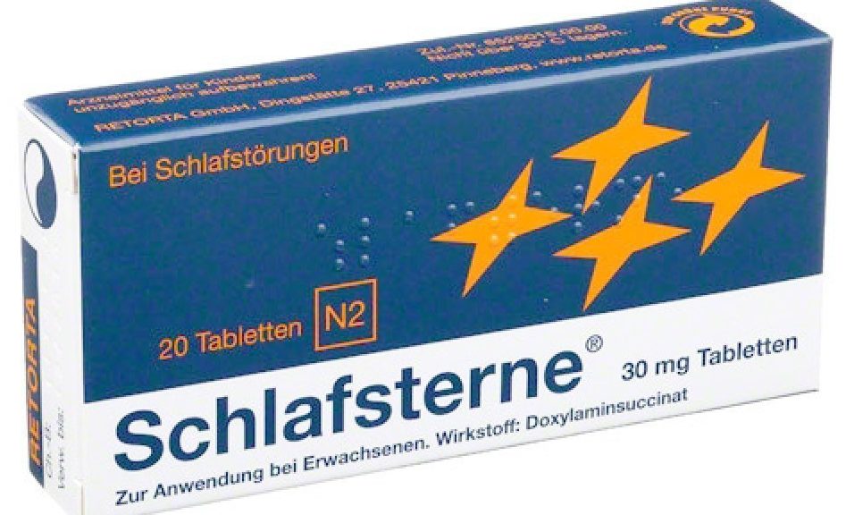 Schlafsterne Schlaftabletten | Rezeptfreie Schlafmittel bei Schlafstörungen auf Doxylamin-Basis (bei Amazon)