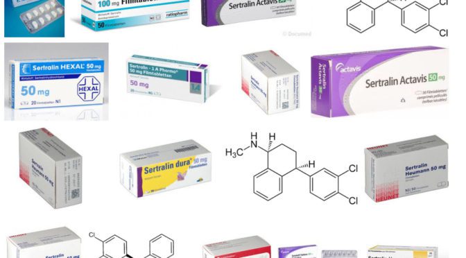 Sertralin Medikament in unterschiedlicher Dosierung (Screenshot Google-Bildersuche)