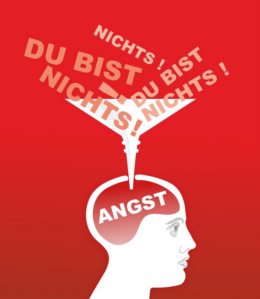 Du bist nicht gut genug, du bist nichts, du kannst nichts... - Minderwertigkeitskomplexe haben ihren Ursprung bzw. ihre Ursachen oft in der Kindheit und Erziehung - und hängen oft mit Angst zusammen, namentlich sozialen Ängsten (© Fiedels / stock.adobe.com)