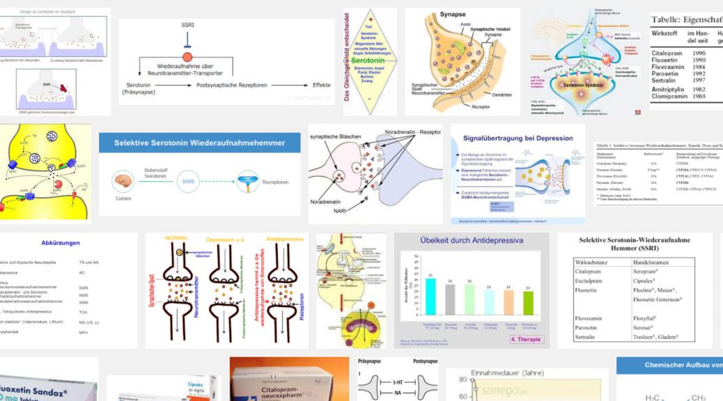 SSRI: Selektive Serotonin-Wiederaufnahme-Hemmer (Screenshot Google Bildersuche)