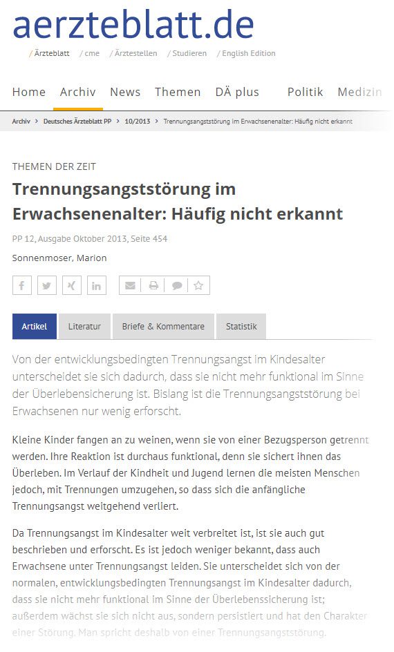 trennungsangst bei erwachsenen