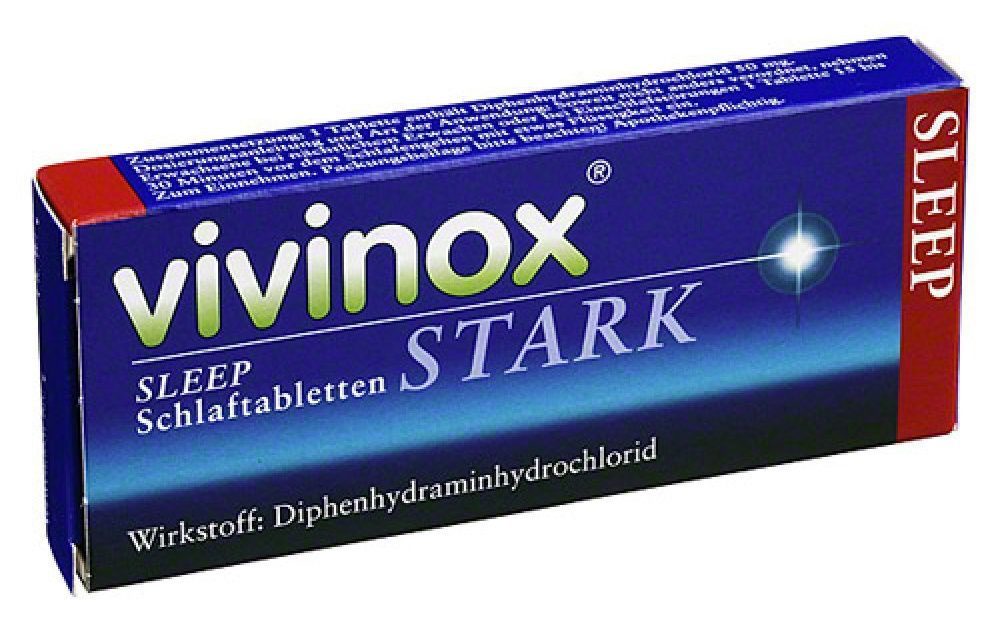 VIVINOX SLEEP starke Schlaftabletten auf Basis von Diphenhydramin (bei Amazon)